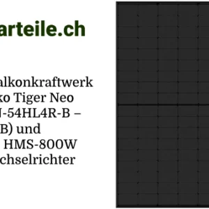 870Wp Balkonkraftwerk mit 2 Jinko Tiger Neo JKM435N-54HL4R-B – 435Wp (FB) und Hoymiles HMS-800W Mikrowechselrichter